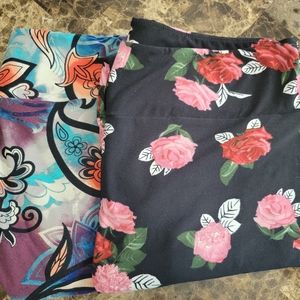 LuLaRoe Leggings Sz T/C2 NWOT Lot of 2